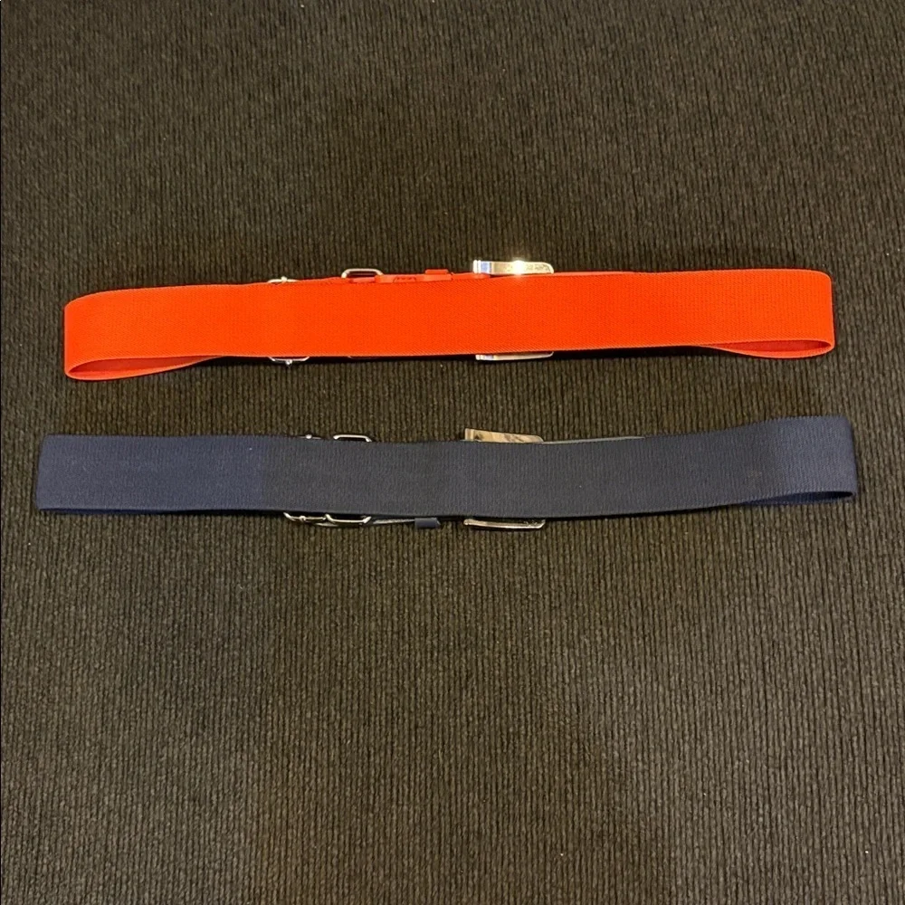 Nike Men's Bundle of Orange and Blue Adjustable Stretch Elastic Belts